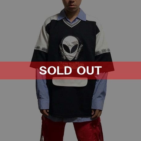 【USED】90'S ALIEN & NATION FOOTBALL T-SHIRT