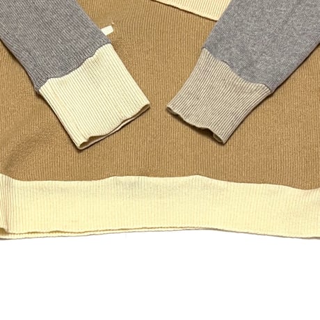 【USED】90's FAKE LONDON CRAZY PATCHWORK CASHMERE SWEATER