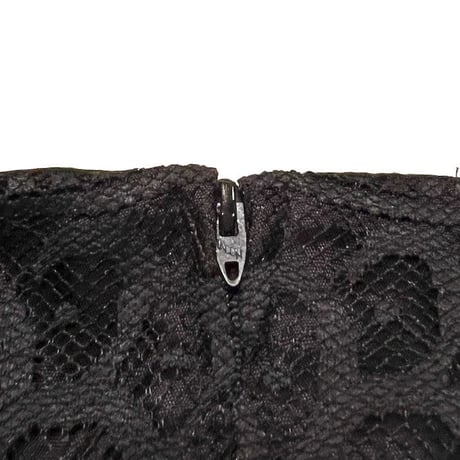 【USED】70'S Sheri Martin BLACK LACE DRESS