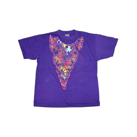 【USED】90's FRACTALVISION T-SHIRT PURPLE