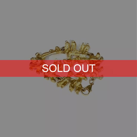 【USED】70's DOGS METAL BRACELET GOLD