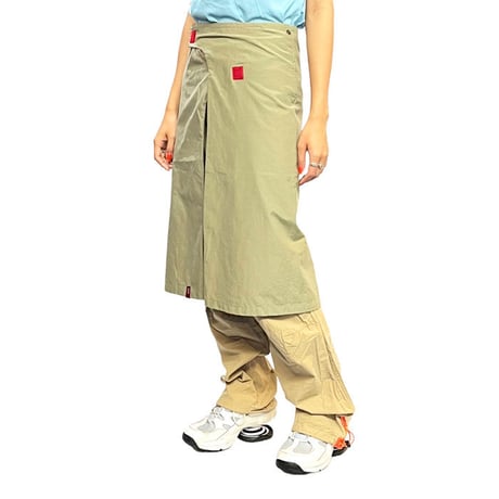 【USED】00'S SKUNKFUNK CHINESE STYLE DESIGN WRAP SKIRT