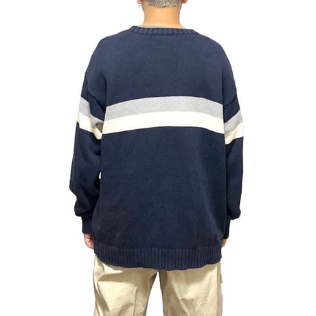 【USED】 90'S-00'S J.CREW LINE COTTON KNIT SWEATER