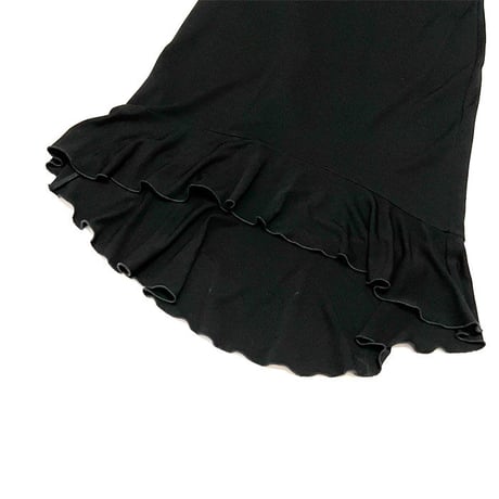 【USED】00'S bebe FRILLS SKIRT BLACK