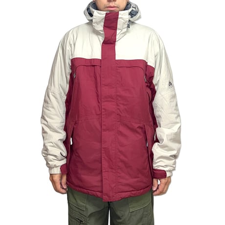 【USED】00's NIKE ACG OUTER RAYER3 WINTER JACKET OFF WHITE×BURGUNDY