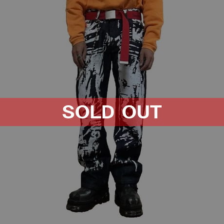 【DEADSTOCK】90'S W&LT JEANS PAINT BUGGY TROUSERS