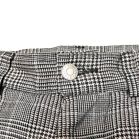 【USED】90's STUSSY GLEN CHECK COTTON TROUSERS
