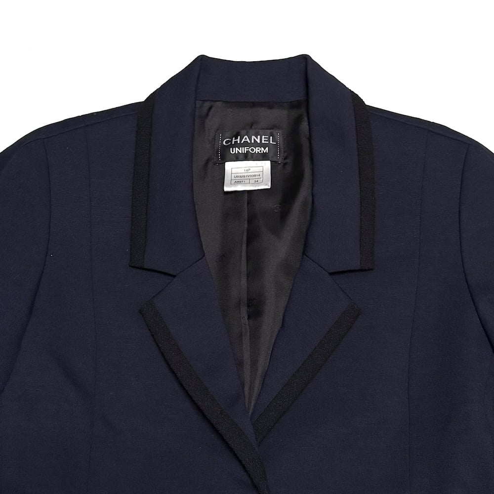 CHANEL UNIFORM ネイビー テーラードジャケット シャネル 非売品 USED】CHANEL UNIFORM 2014PRE Navy Tailored Jack