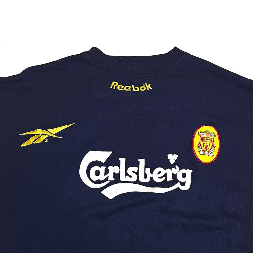 リバプール Vネックシャツ Carlsberg USED】90's Reebok × LIVERPOOL FC Carlsberg Swea