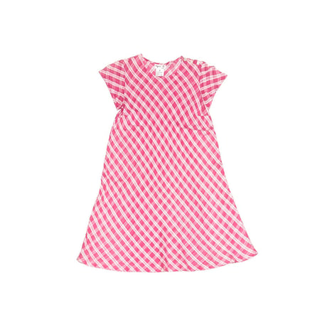 【USED】90's agnès b. Paris Pink Check Cotton Dress Made in France