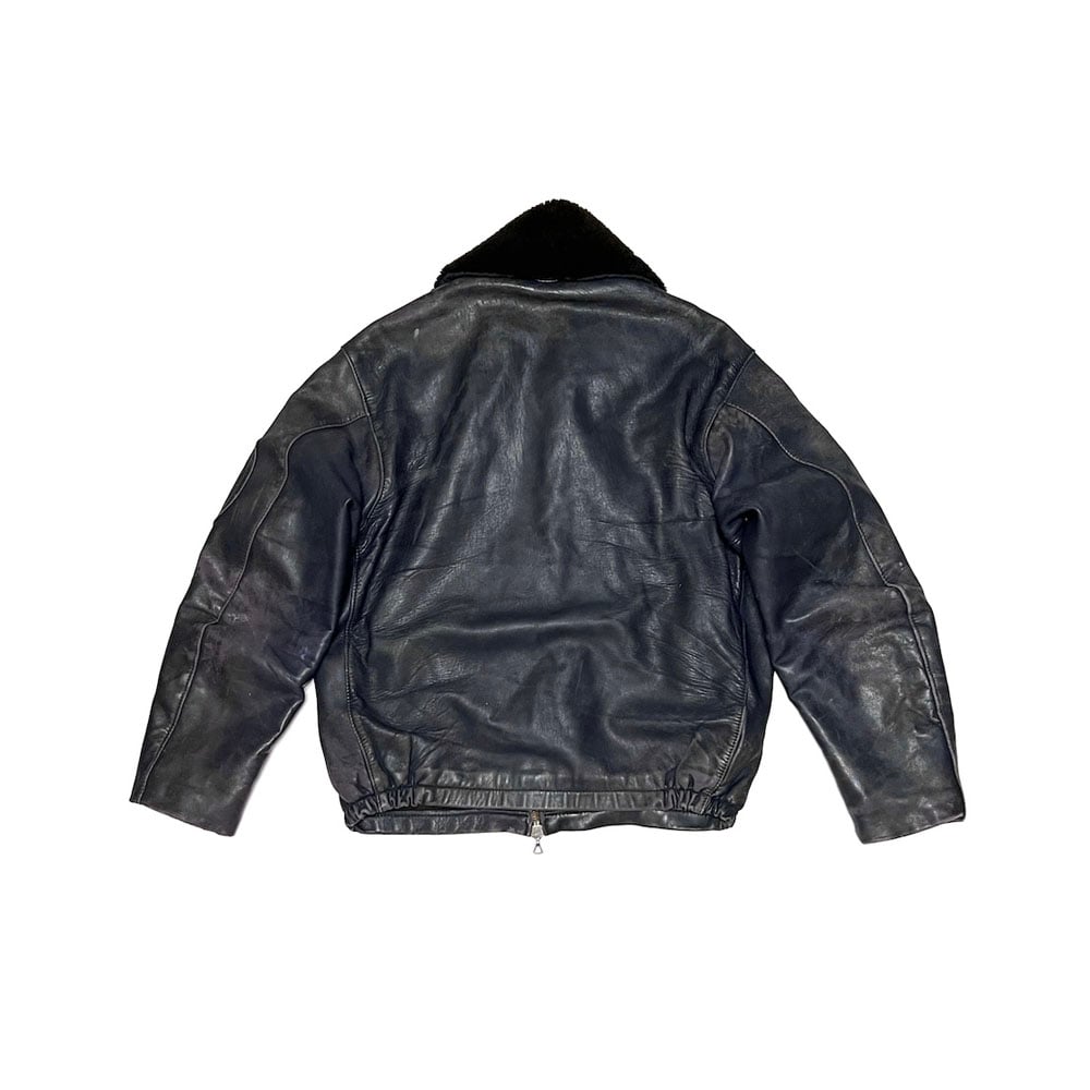 USED】70's FRENCH AIR FORCE FLIGHT LEATHER JACK USED】70's FRENCH AIR FORCE FLIGHT LEATHER JACK