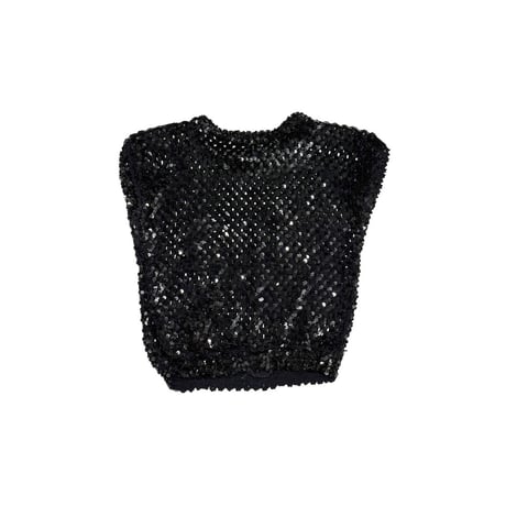 【USED】Vintage Sequin Mesh Knit Top