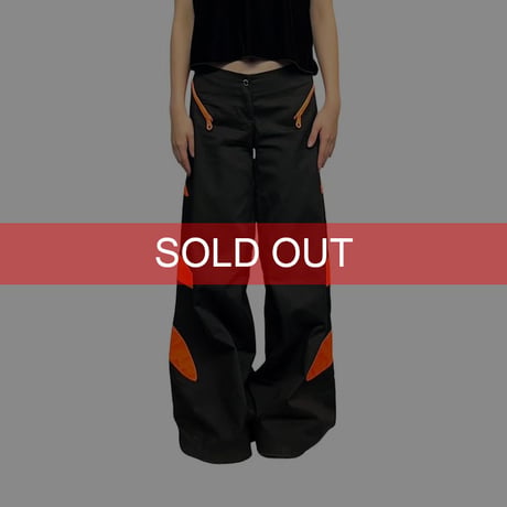 【USED】00's RECICLAJE WEAR SUPER FLARE RAVE PANTS