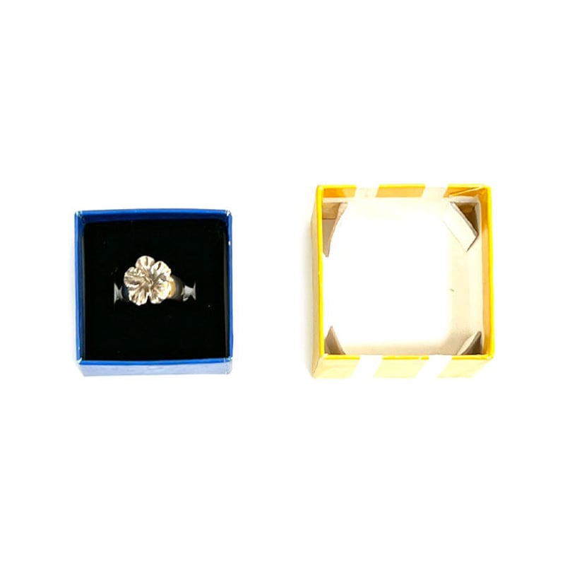 USED】00'S ALBA ROSA HIBISCUS RING SILVER925 ①