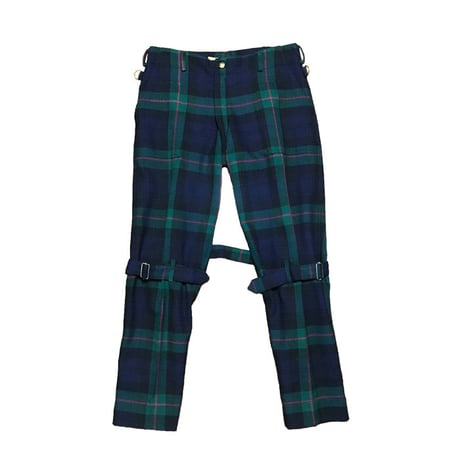 【USED】90'S VIVIENNE WESTWOOD PINK GORDON WOOL BONDAGE TROUSERS