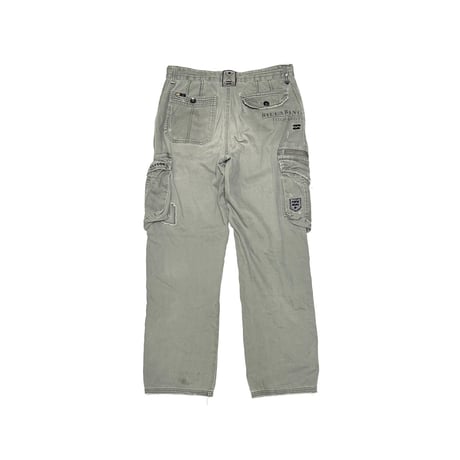 【USED】00's BILLABONG Cyberpunk Cargo Pants Faded Grey Khaki
