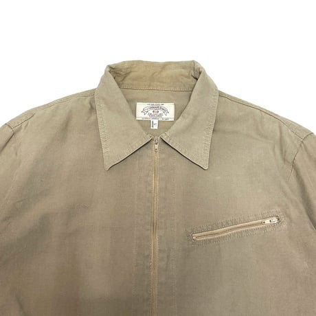 【USED】90's ARMANI JEANS COTTON LINEN ZIP JACKET