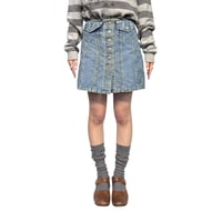 【USED】90's Levi’s SilverTab Button Front Denim Mini Skirt