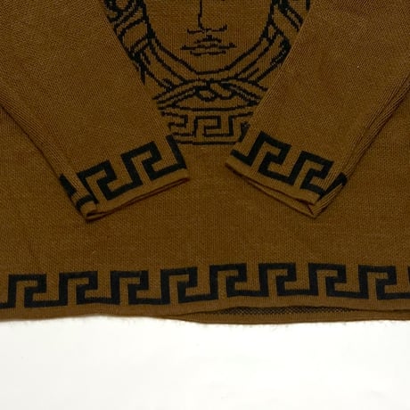 【USED】90's BOOTLEG MEDUSA KNIT SWEATER