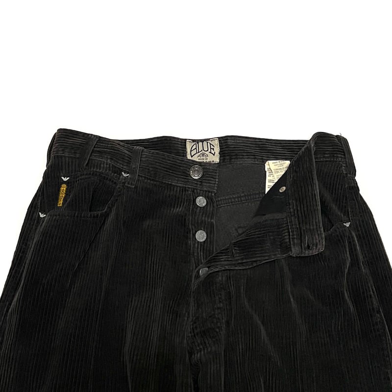 USED】80's BLUE POWER WASH BY ARMANI JEANS CORD