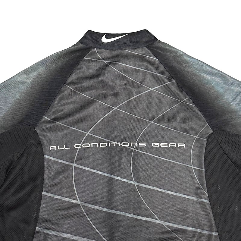 ハーフジップ 古着 90s NIKE ナイキ ACG シャツ XL サイクリング 90-00s NIKE ACG light blue/black/orange strech polyester