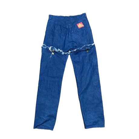 【USED】90'S VIVIENNE WESTWOOD "CUT AND SLASH" GARTERBELTS JEANS