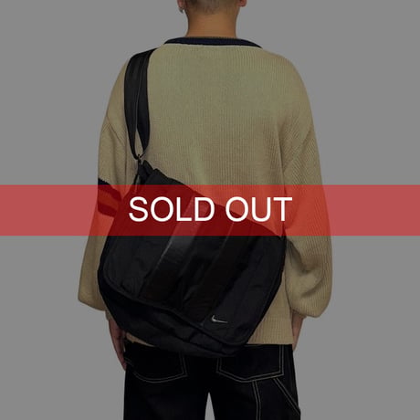 【USED】00's NIKE BALISTIC NYLON × ECO LEATHER SHOULDER BAG