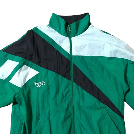 【USED】90'S REEBOK NYLON JACKET GREEN