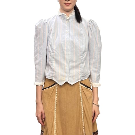 【USED】70's TOPSON DOWNS PUFF SLEEVE BLOUSE