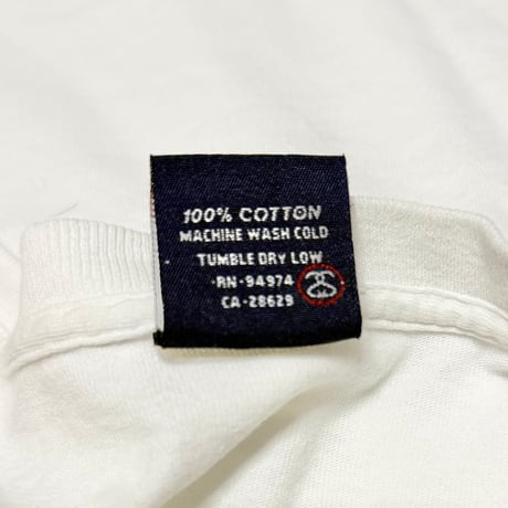 【USED】90's STUSSY TURNTABLE PHOTO T-SHIRT