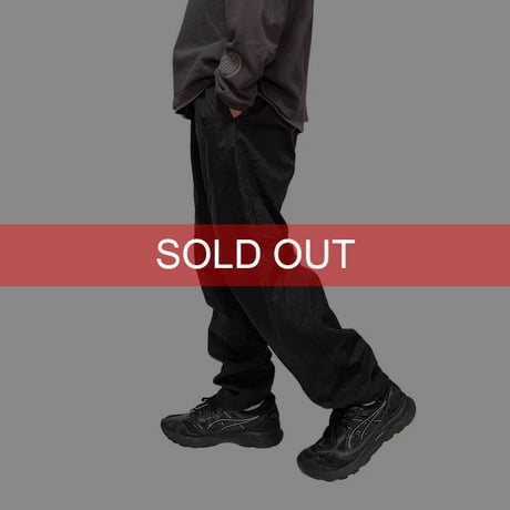 【USED】90'S NIKE ALL BLACK NYLON TRACK PANTS