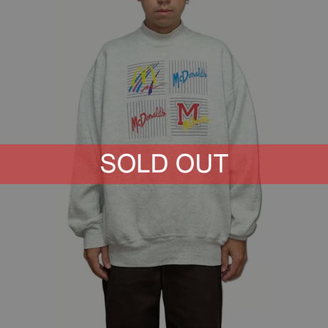 【USED】80s-90s McDonald's SWEATSHIRT GRAY