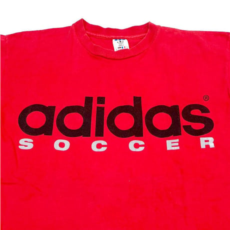 【USED】90's ADIDAS SOCCER LOGO T-SHIRT