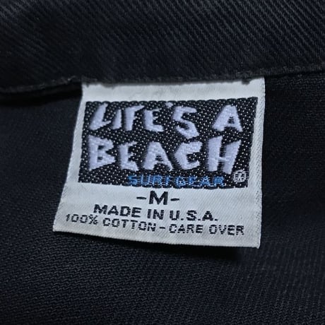 【USED】80'S LIFE'S A BEACH BAD BOY CLUB DENIM JACKET