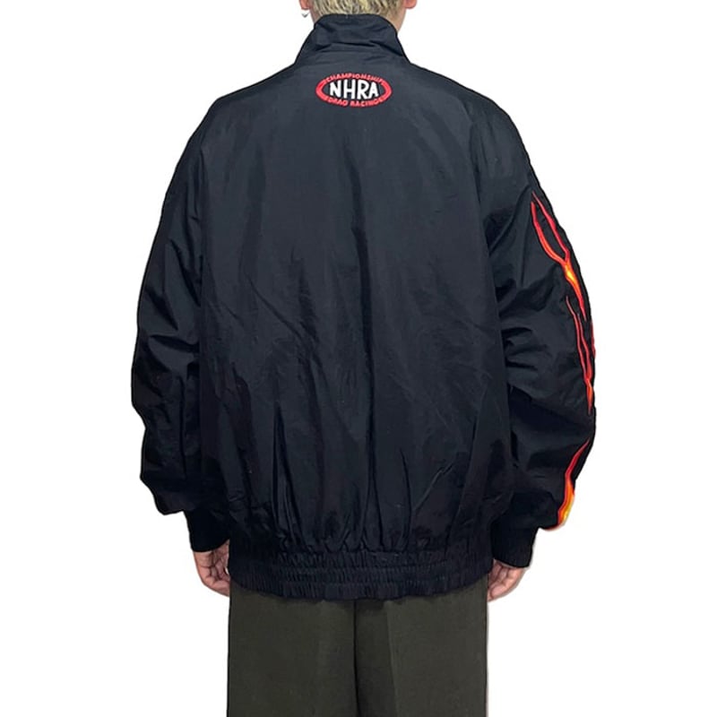 USED】90'S NHRA FIRE PATTERN JACKET | KONBINI USED】90'S NHRA FIRE PATTERN JACKET | KONBINI