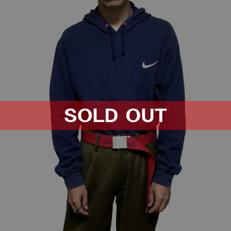 【USED】90'S NIKE SWOOSH EMBROIDERY HOODIE