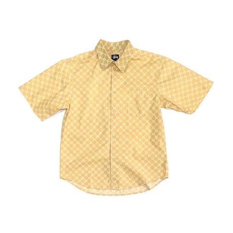 【USED】90'S STUSSY SS MONOGRAM S/S SHIRT