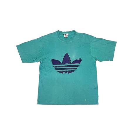 【USED】80's adidas GRAFFITI STYLE TREFOIL T-SHIRT