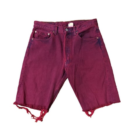 【USED】LEVI'S CUT OFF DENIM SHORTS RED