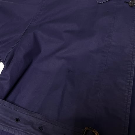 【USED】80's Burberrys ONE PANEL SLEEVE BALMACAAN COAT NAVY MADE IN ENGLAND