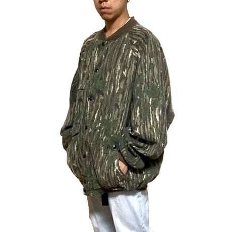 【USED】XXXL REAL TREE CAMO BOMBER BLOUSON