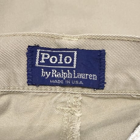 【USED】80's-90's Polo by Ralph Lauren Two-Tuck Chino Trousers Made in USA