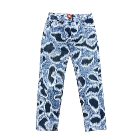 【USED】90'S VIVIENNE WESTWOOD LEOPARD DENIM TROUSERS