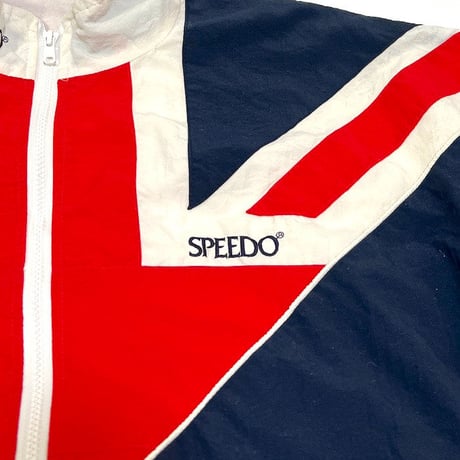【USED】80'S-90'S SPEEDO UNION JACK PATCHWORK JACKET