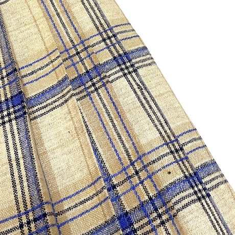 【USED】70's JAEGER PLEATED WOOL PLAID SKIRT MADE IN GREAT BRITAIN