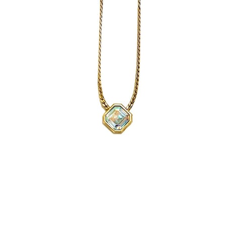 【BOOMBABA BOUTIQUE】Vintage rhombus romantic stone necklace