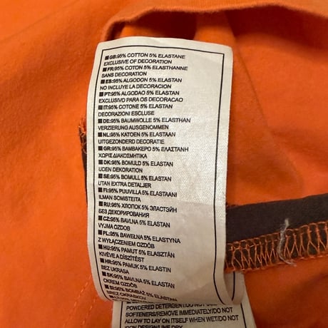 【USED】00's EURO NIKE SHOX TECHNICAL T-SHIRT ORANGE