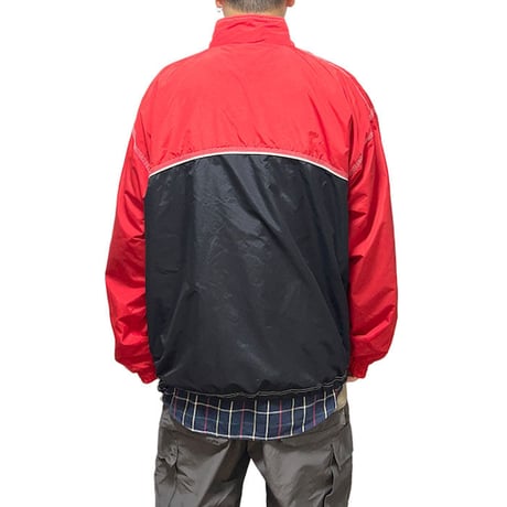 【USED】90'S-00'S UMBRO NYLON TRACK JACKET RED × BLACK