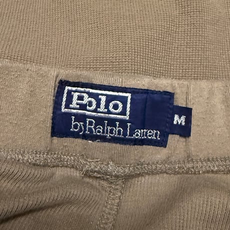 【USED】90's Polo by Ralph Lauren Cotton-Poly Waffle Easy Pants Beige Brown
