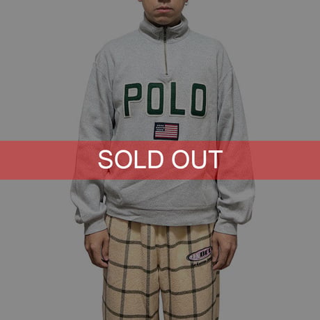 【USED】90'S POLO BY RALPH LAUREN HALF ZIP HI-NECK SWEATSHIRT